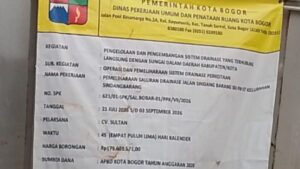 H-2 Selesai, Proyek Drainase Rp79 Juta di Sindangbarang Bogor Abaikan K3 dan Bahayakan Warga – KABAR AKURAT