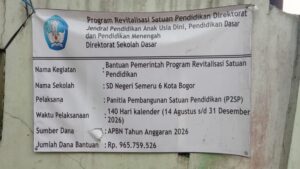 Pekerjaan Pembangunan Revitalisasi Satuan Pendidikan SD Semeru 6 Diduga Menggunakan Barang Bekas – KABAR AKURAT